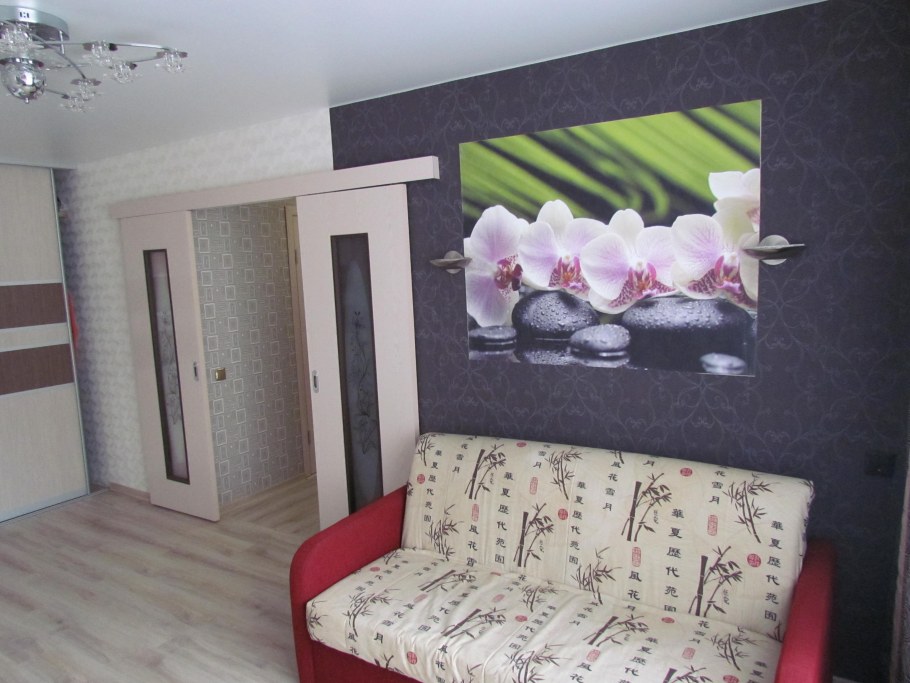 Обои без подгонки фото в интерьере