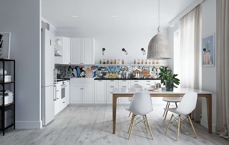 Скандинавский стиль с мебелью икеа