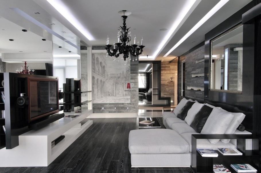 Студия холостяка в современном стиле