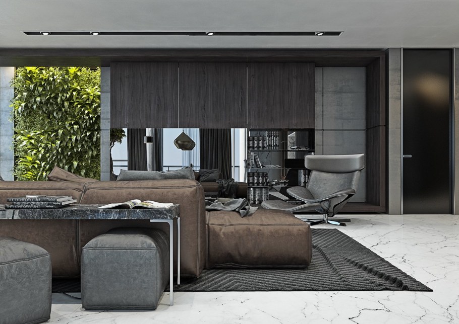 Мужская квартира в серых тонах