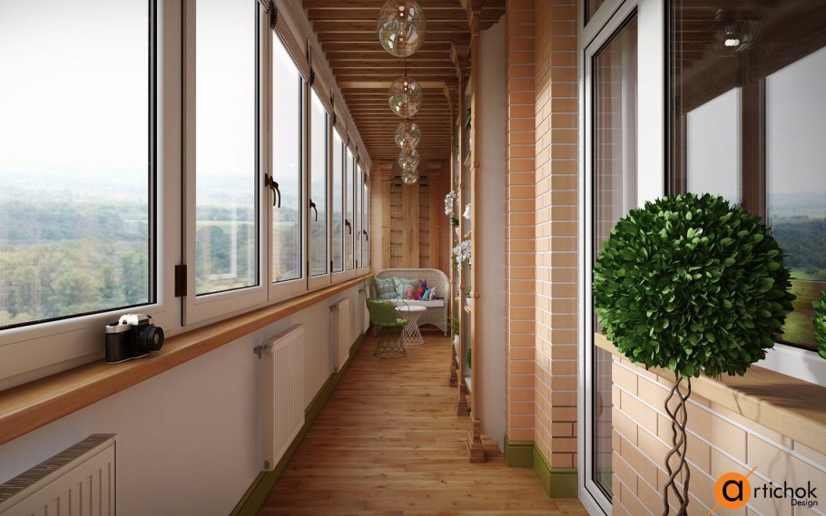 Балкон в стиле Сканди