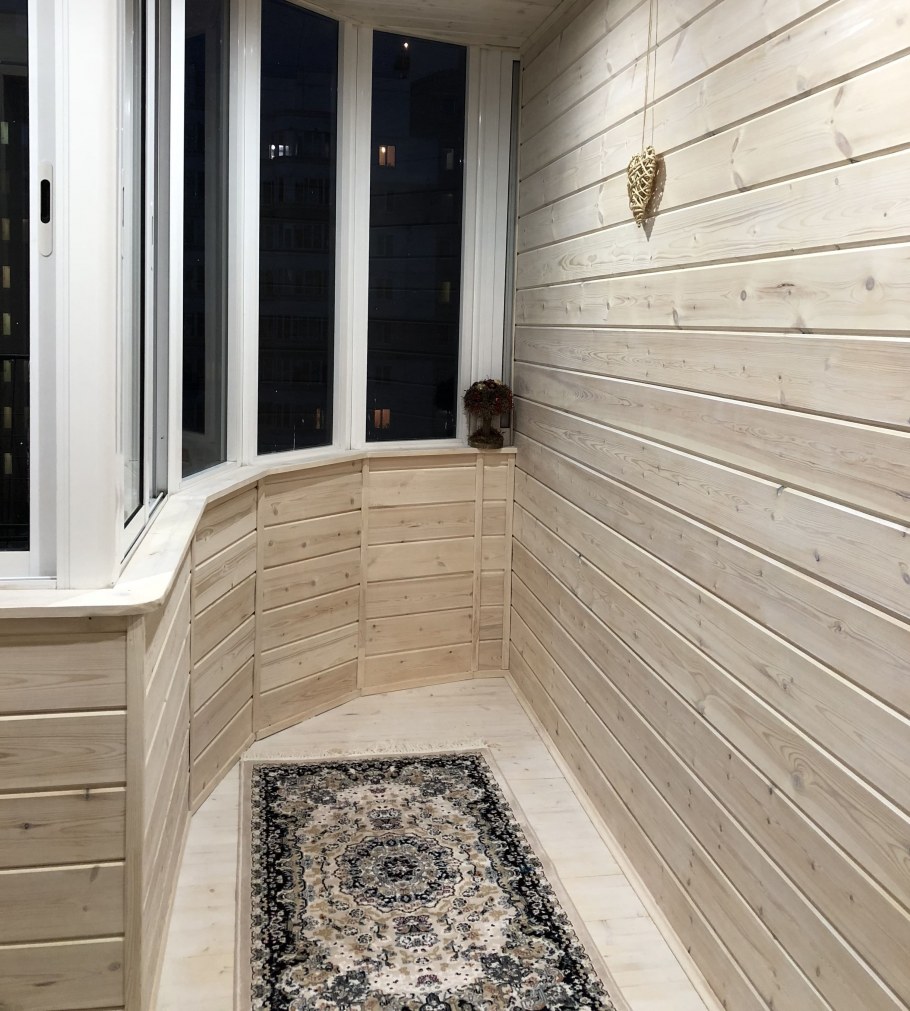 Балкон вагонка крашенная