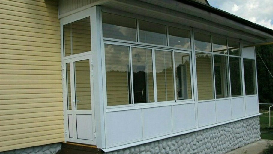 Металлопластиковая веранда пристройка