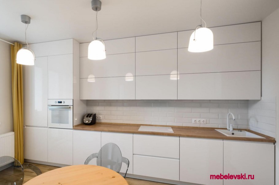 Кухонный гарнитур с интегрированными ручками