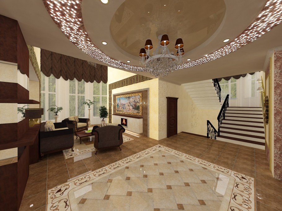 Интерьер коттеджа 120 кв