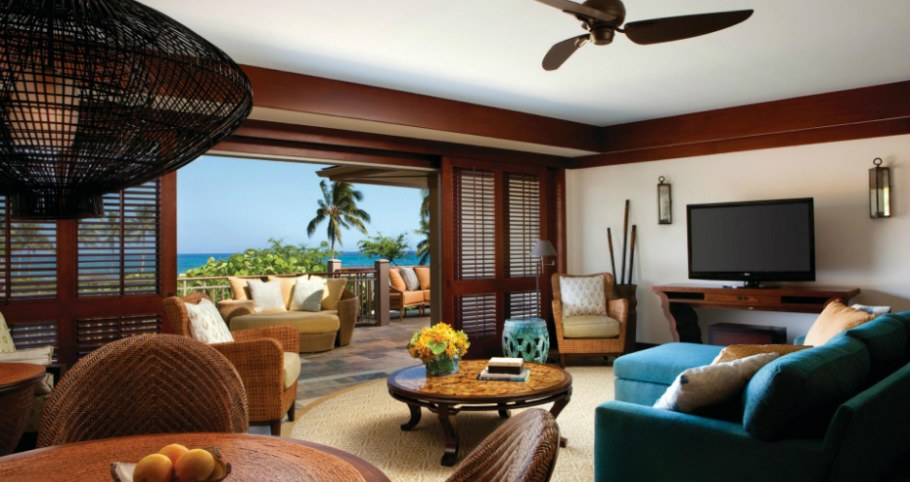 Гостиная в стиле бунгало