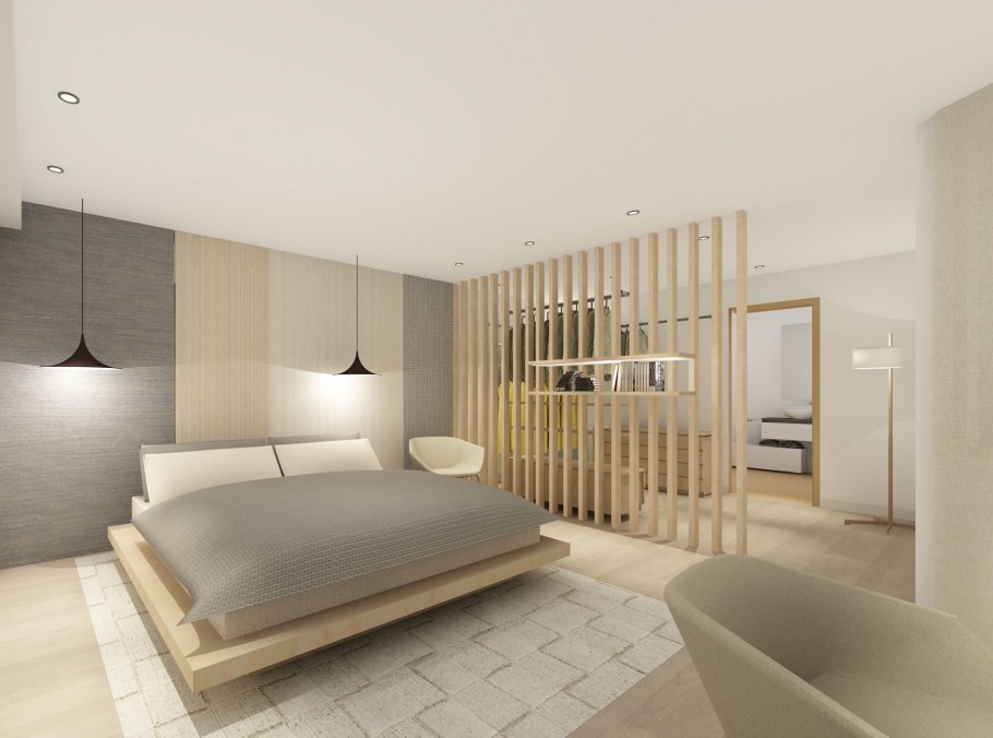 Интерьер спальни в стиле конструктивизм