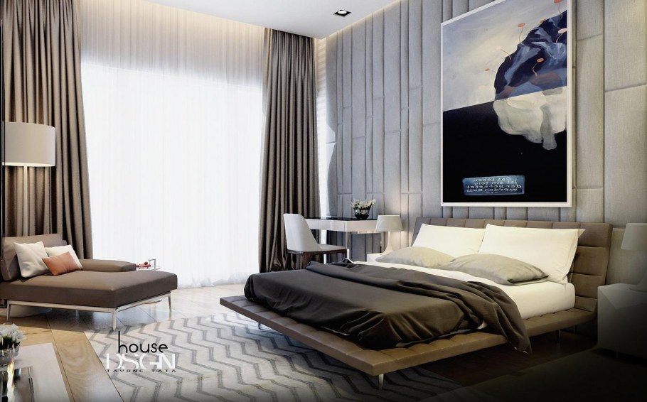 Мини спальня в стиле Баухауз