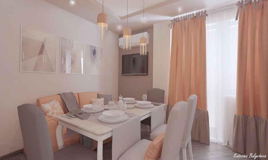 Спальня в серых тонах