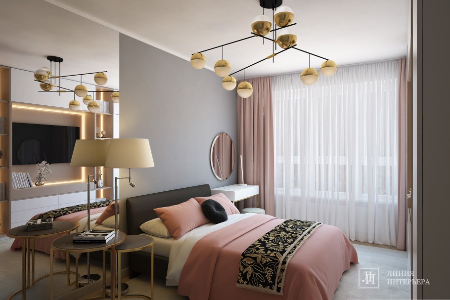 Интерьер спальни для молодой женщины
