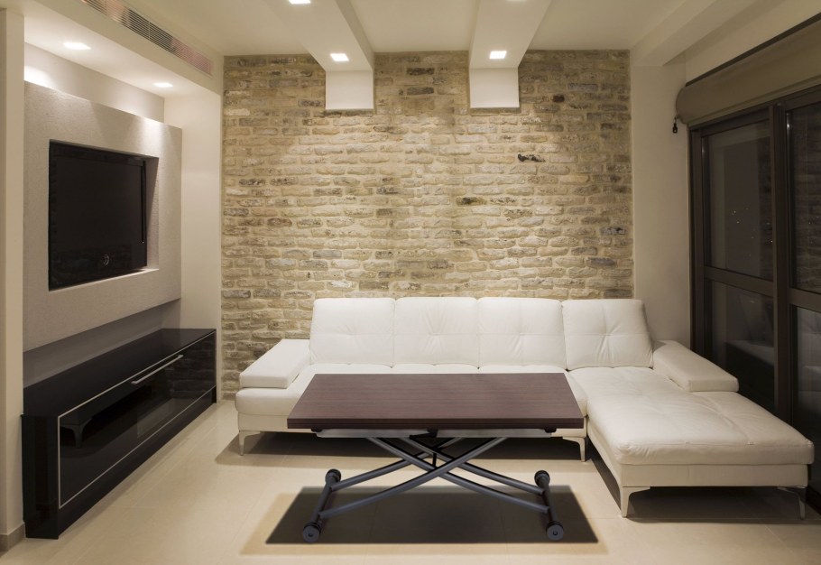 Декор кирпичной стены на кухне