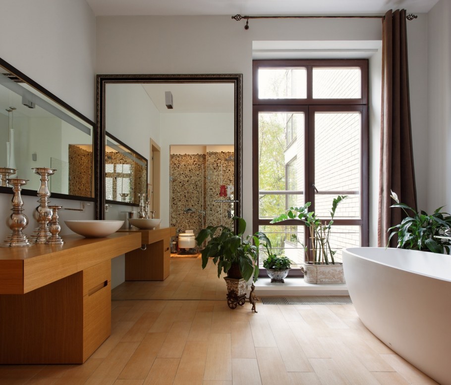 Скандинавский стиль гостиная панорамное окно