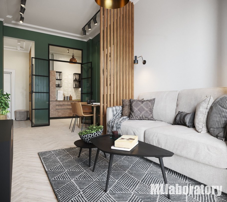 Гостиная Сканди лофт