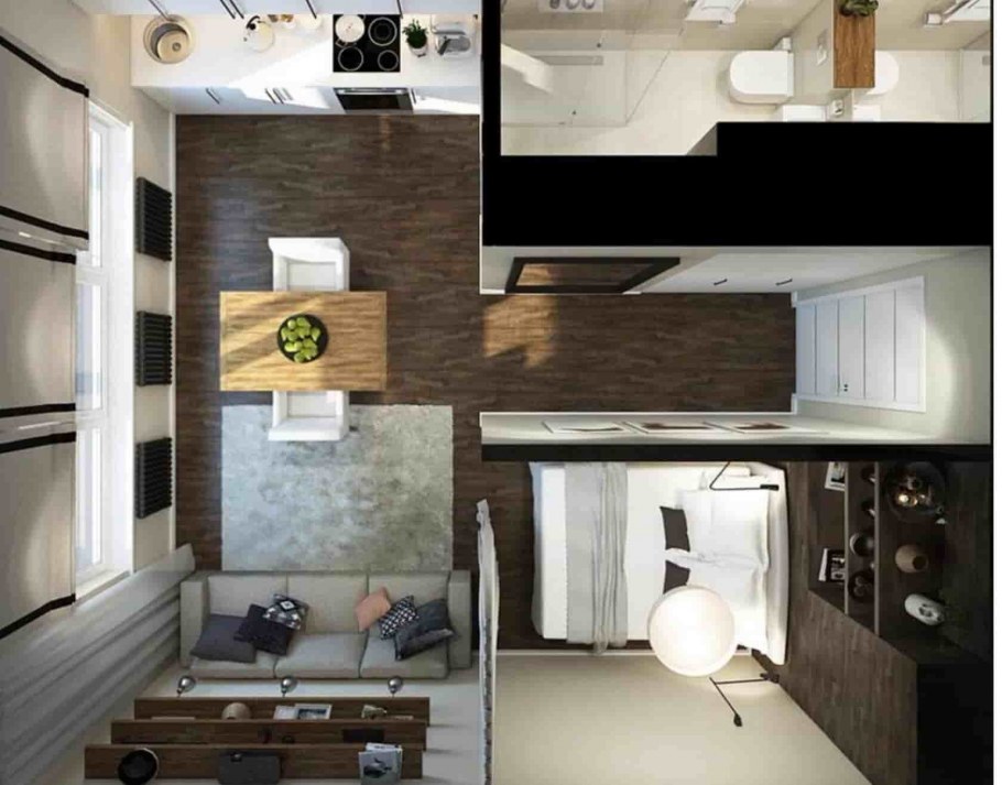 Дизайн 2 комнатной квартиры 60 кв.м