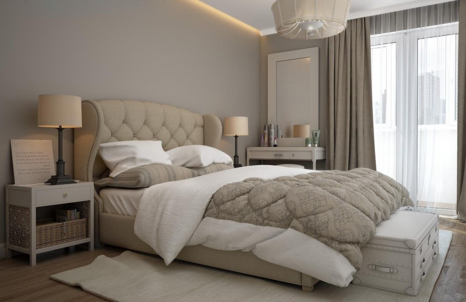 Бежевая спальня
