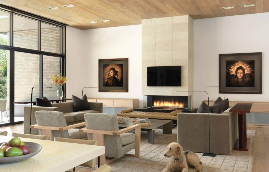 Камин в стиле Контемпорари