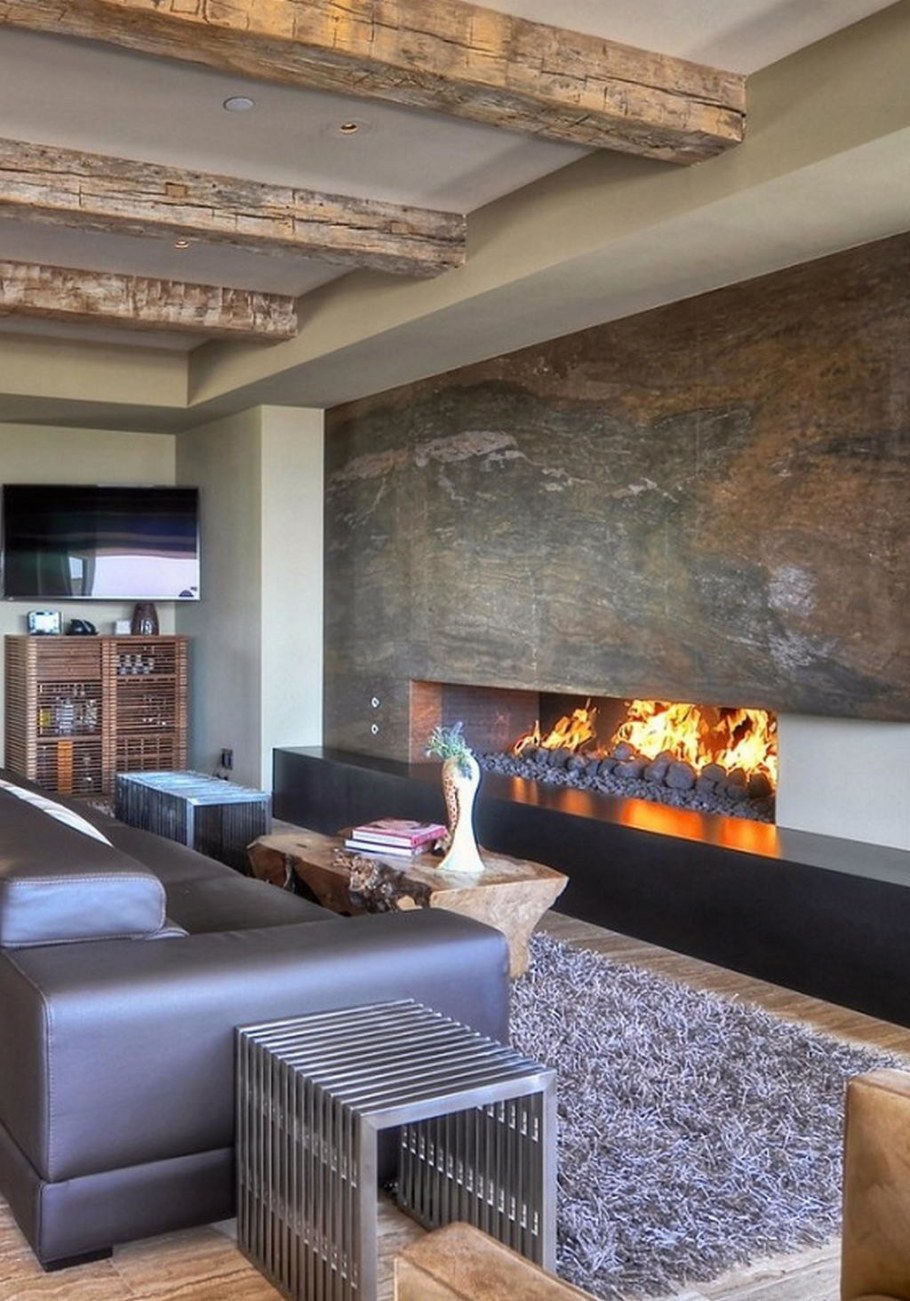 Камин в современном интерьере