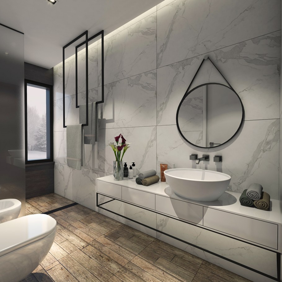 Ванна и туалет в стиле Минимализм