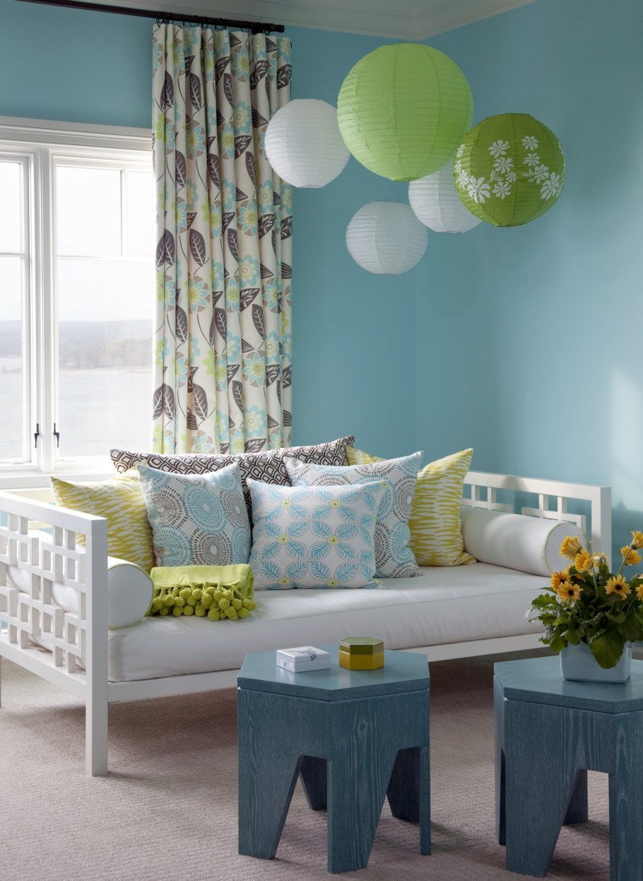 Бирюзовый цвет в интерьере