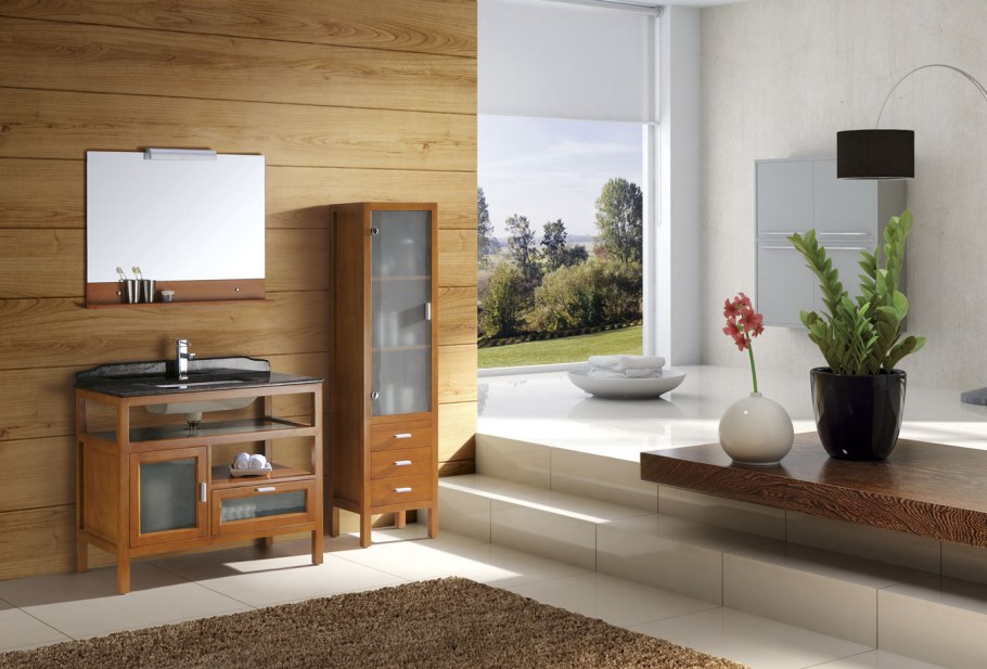 Мебель для ванной под дерево эконом в Москве