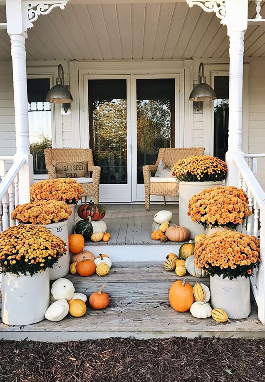 Осенний декор крыльца