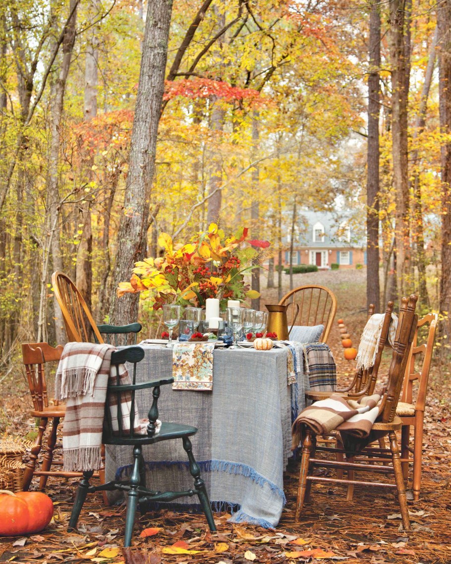 Идея организации патио осень