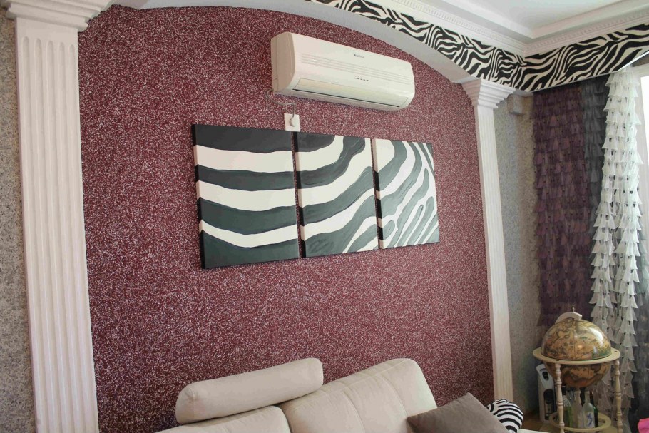 Комбинирование жидких обоев