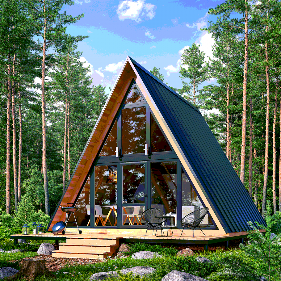 Дом шалаш a-frame