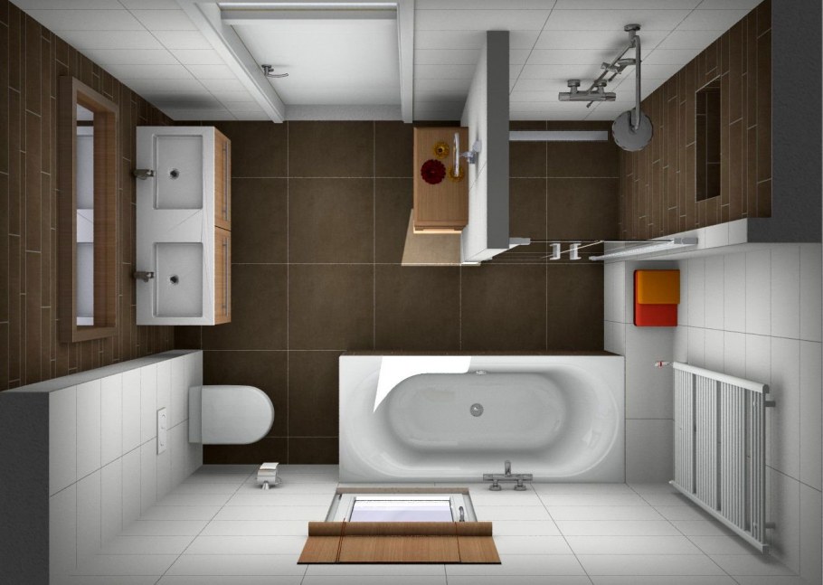 Ванна планировка 3d