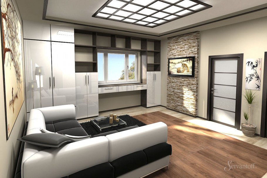 Дизайнерский интерьер однокомнатной квартиры