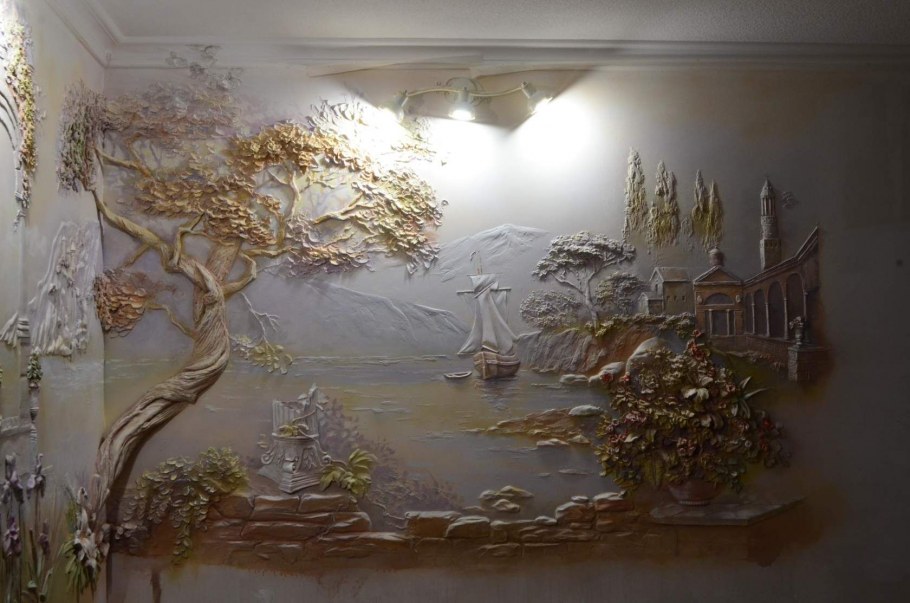 Панно из шпаклевки