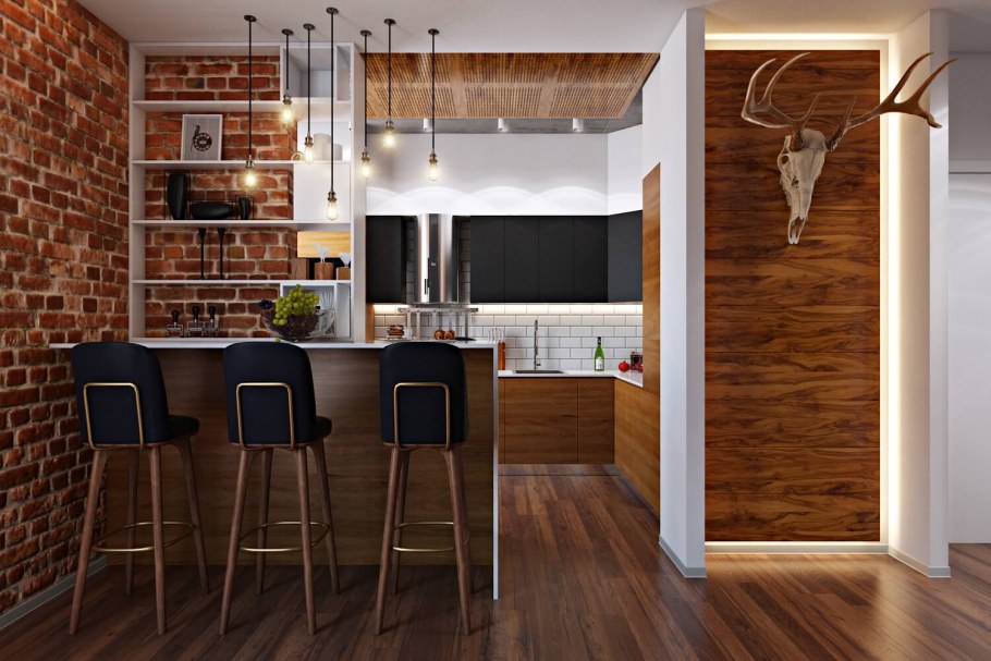 Дизайн проект евротрешки в стиле лофт