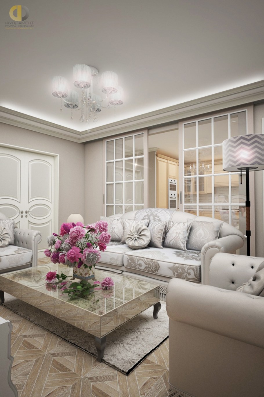 Гостиная в стиле современная классика