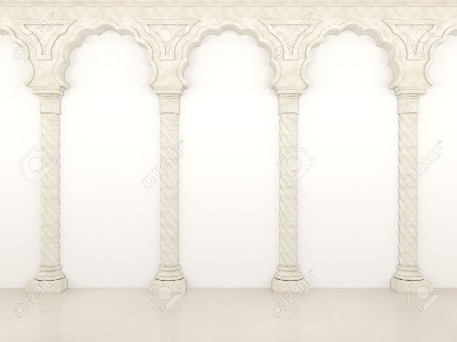 Фон стена с колоннами