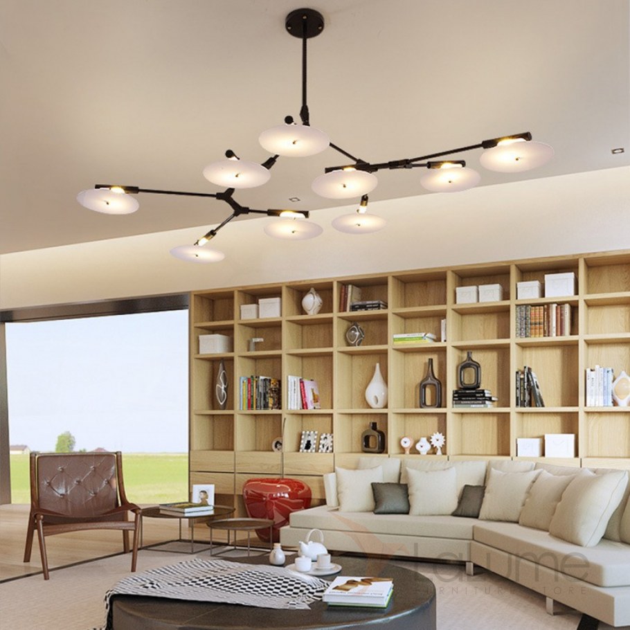 Люстра подвесная branching Disc 9 Black