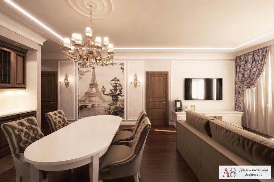 Современный интерьер в пастельных тонах