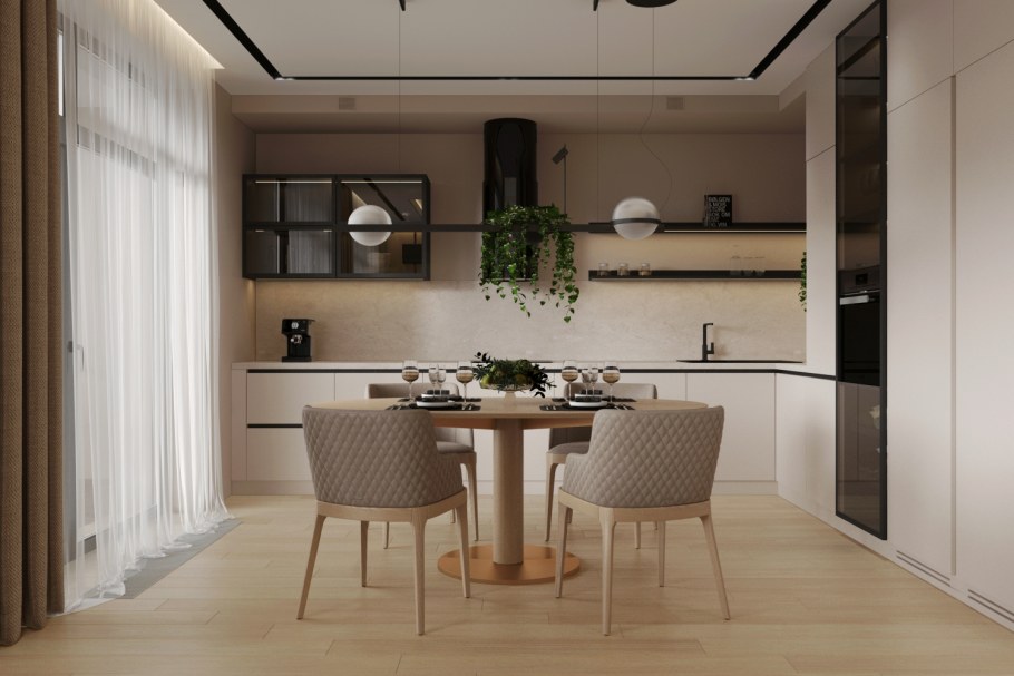 Дизайн интерьера квартиры трёхкомнатной