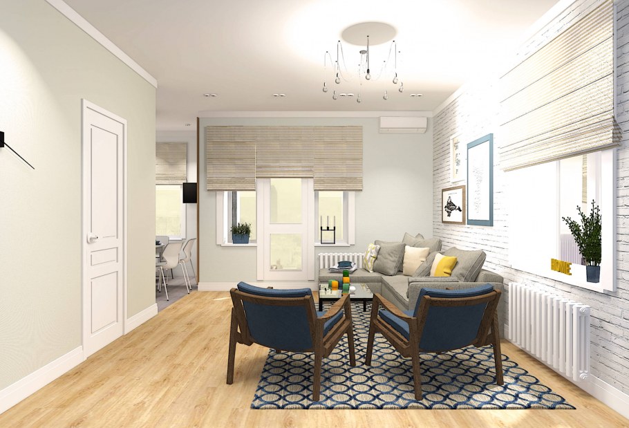 Дизайн гостинной столовой у Бородиной