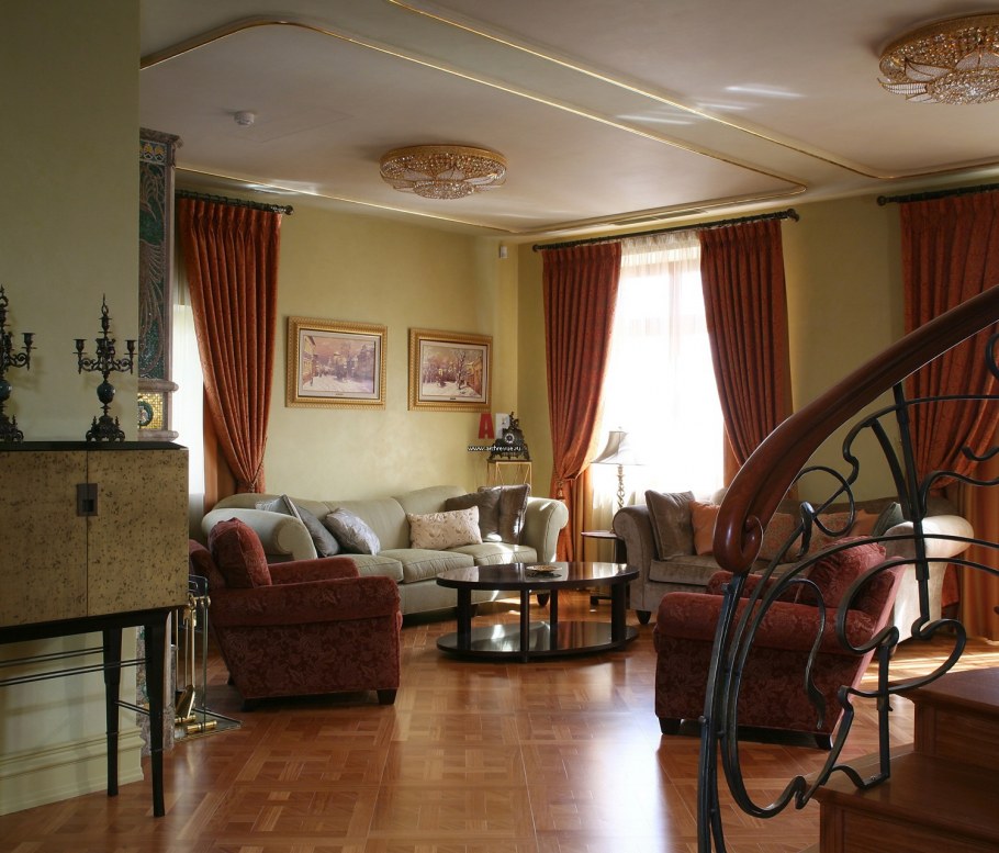 Интерьер арт нуво гостиная