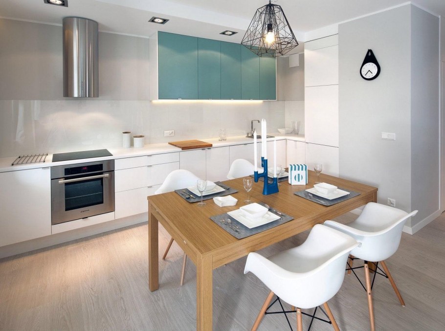 Кухня в минималистичном стиле в светлых тонах