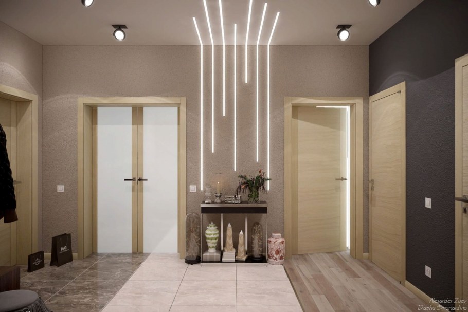 Дизайнерская отделка коридор