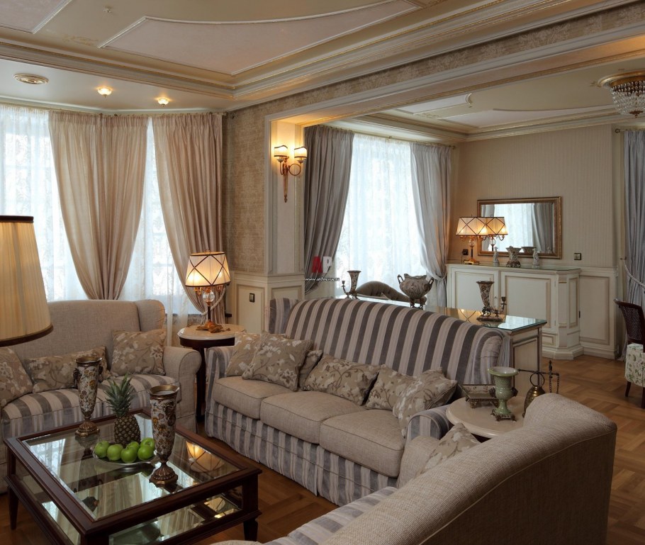 Гостиная в современном классическом стиле