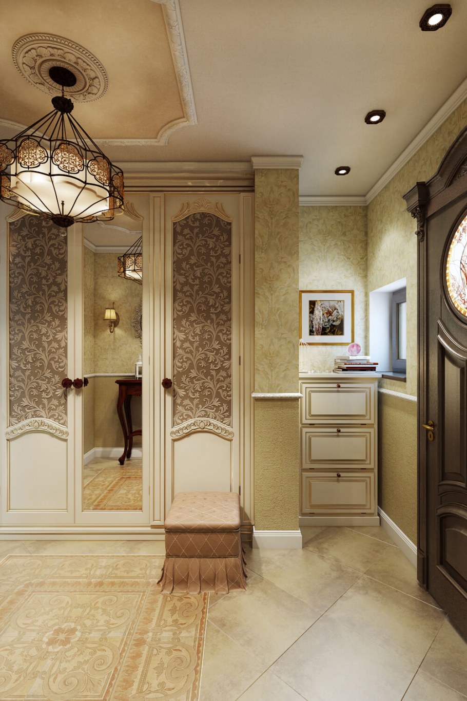 Интерьер коттеджа в классическом стиле