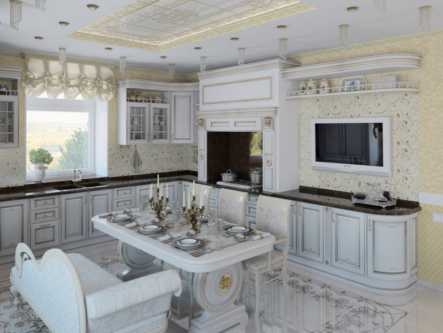 Кухня гостиная классипк