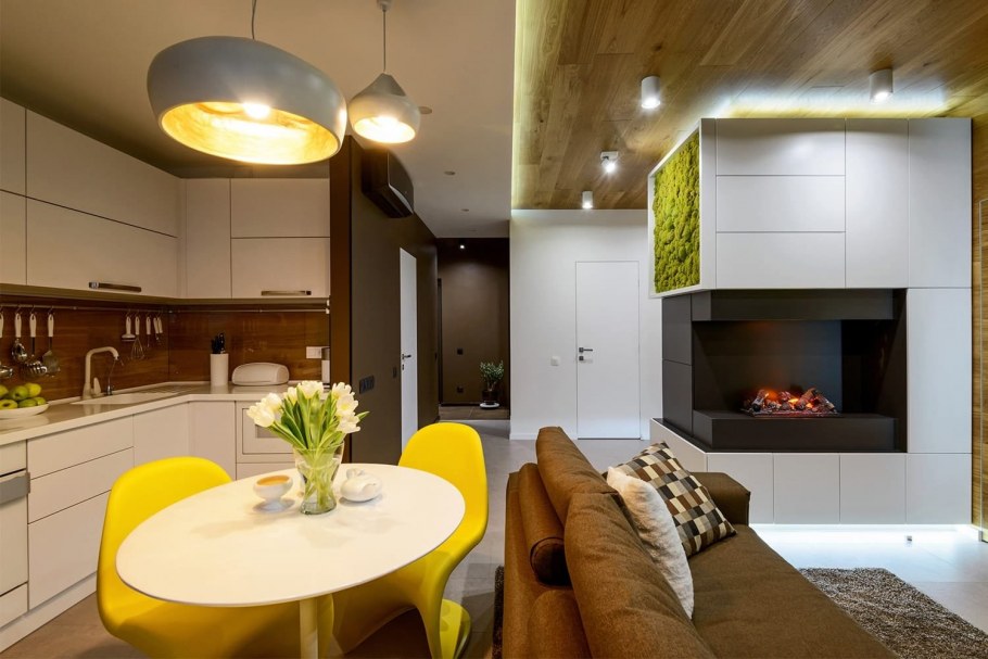 Кухня гостиная интерьер