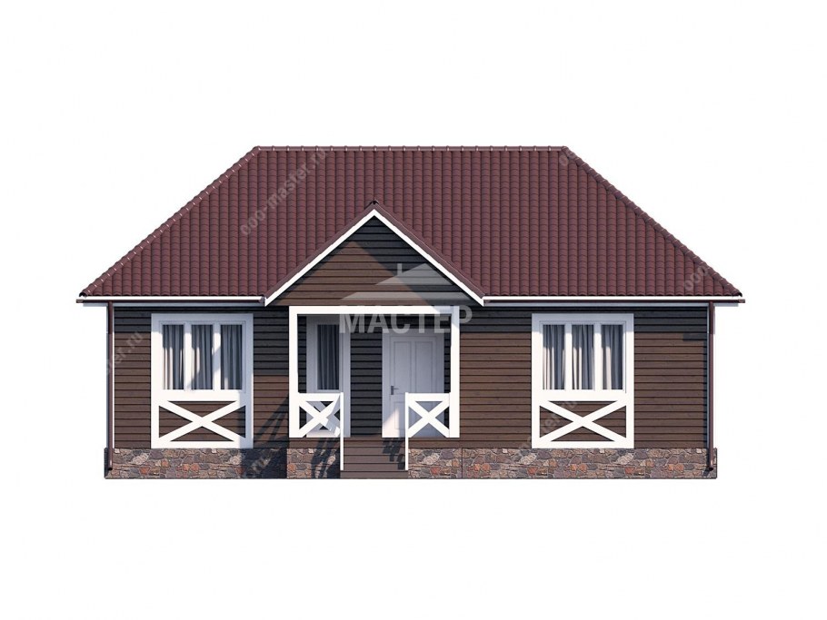 Одноэтажный дом крыша конверт