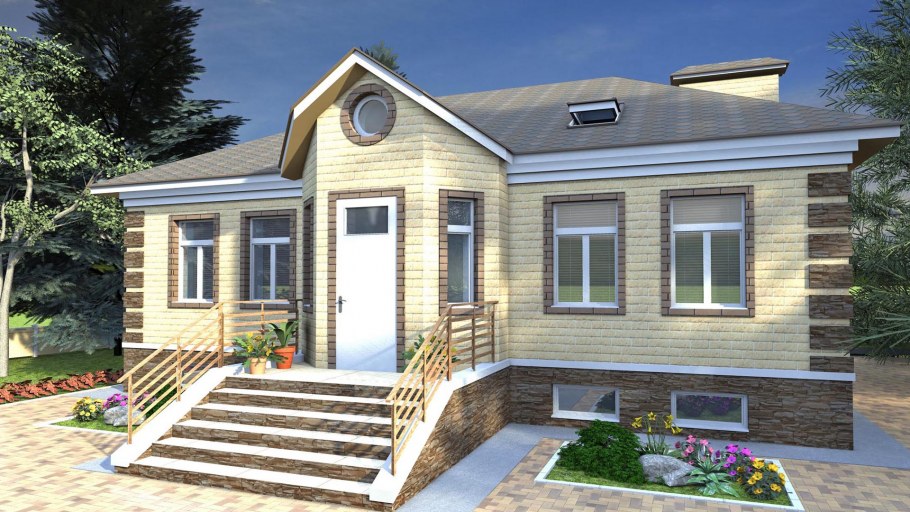 Крыльцо одноэтажного дома