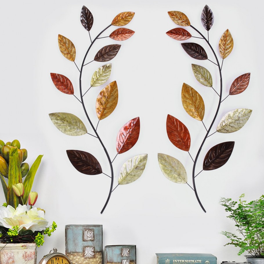 Листья на стену декор