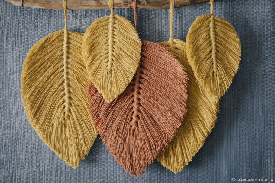 Трафарет листья для декора стен