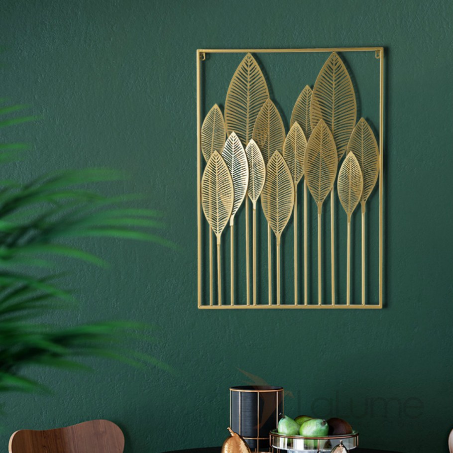 Панно с листьями в интерьере